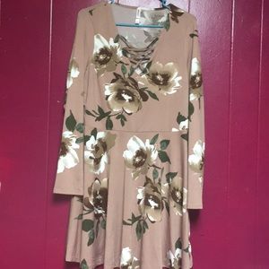 Long sleeve floral dress